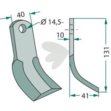 Y-skær Maletti med 14,5mm hul, ideel til Kvernelands effektive systemer.