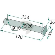 Bolt Mulag 35x26mm, fremragende til reparationer af landbrugsmaskiner.