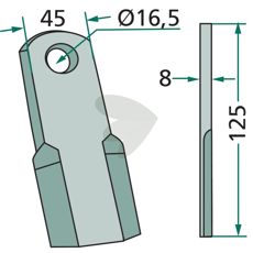 Alsidig kniv 8X16 og 5X45, særligt designet til mange anvendelser.
