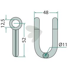 Sjækkel Ferri til Orsi, 48mm, pålidelig til tunge maskiner.