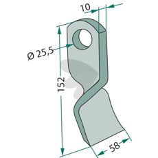 Vridne knive der passer til Orsi, ideelle til effektiv drift.