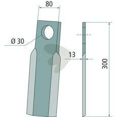 Procomas kniv, designet for holdbarhed og præcision i landbrugsarbejde.