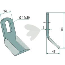 Y-hammer Procomas med hul 14x30mm, passende til en række arbejdsopgaver.