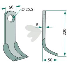 Y-flag Riverre Casalis med hul 25,5 mm, bygget til pålidelig styrke og holdbarhed.