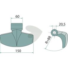 Hammerflage 20,5mm 150mm, ideel til præcisionsarbejde og holdbarhed.