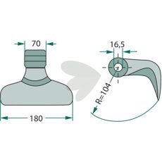 Hammerflage 16,5mm 0901016, perfekt til specialiserede og omhyggelige opgaver.