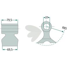 Hammer slag 79,5/69,5 mm, perfekt til professionelt arbejde.