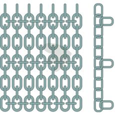 Kædemåtte 250 x 1500mm, ideel til anvendelse inden for byggeri og anlæg.