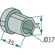 Indre bøsning 103032, en vigtig reservedel for korrekt funktion.