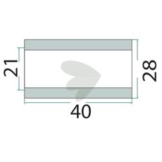 Bøsning til Sauerburger med målene 28x40 mm og hul på 21 mm, til holdende applikationer.