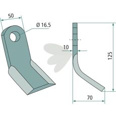 Y-malle fra Sicma designet til holdbarhed med hul 16,5 mm.