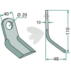 Y-malle fra Sicma med hul på 20 mm, særligt anvendelig til landbrug.