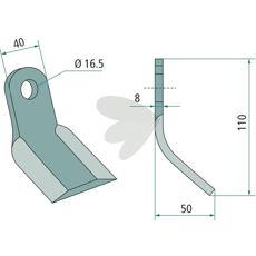 Y-malle Sicma til fastgørelser med hul 16,5 mm, ideel til professionel brug.