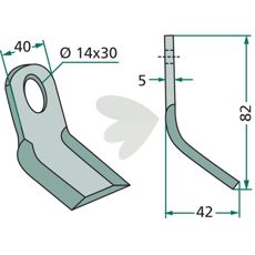 Y-malle 40X82mm med hul 14X30mm, en del af høj kvalitet til maskinvedligeholdelse.