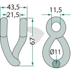 Votex sjækel 43,5mm, holdbar og pålidelig.