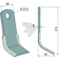 Desvoys Y-hammer med hul 25mm til effektive jordbearbejdninger.