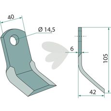 Y-hammer Zappator Rapid 14,5mm, til pålidelig præstation i landbrugsredskaber.