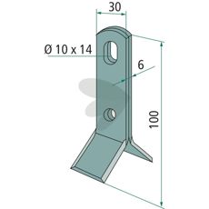 Y-slagler Zanon med 10X14mm hul, kompakt og effektiv til grønne områder.