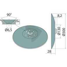 Plade 81200406-480, ideel til jordbehandling og redskabsbyt.
