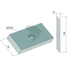 Grøfterenserkniv til Boos og andre mærker, effektiv skæring af jorden.