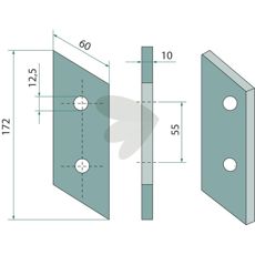 Kniv B201-221-261, M11, perfekt til skæring og vedligeholdelse af dekorative områder.
