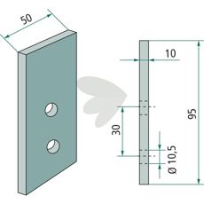 Kniv til DMR 25 grøftfræser, muliggør afløbseffektivitet.