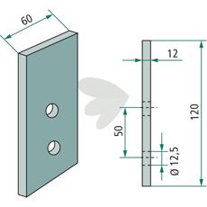 Kniv til DMR 45 grøftfræser, sikrer effektiv jordbearbejdning.