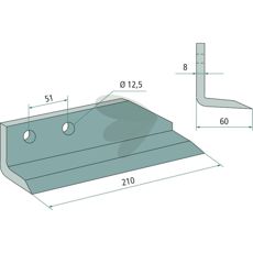 Kniv S/25 B til effektiv jordbearbejdning og slidstærke resultater.