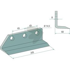 Grøftfræser kniv S/45 A, giver pålidelig ydeevne i svære forhold.