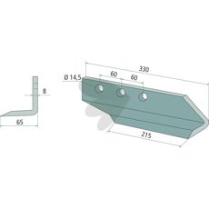 Kniv S/45 B, perfekt til professionel anvendelse ved grøftfræsning.