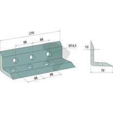 Kniv til AFR/0S og AFR/0S-3C grøftfræser, tilbyder holdbare skæringer.