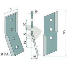 Effektiv kniv til grøftfræser, kompatibel med AFR/2 og AFR/4R.
