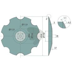 Skive til spor, A72361, en vigtig del for effektiv traktorbrug.