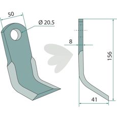 Y-slag til Hymach med 20,5 mm hul, effektiv til jordarbejde.
