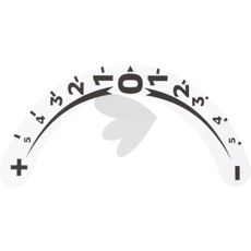 Decal med +5 ... 0 ... 5, artikelnummer 10226073, for nem aflæsning.