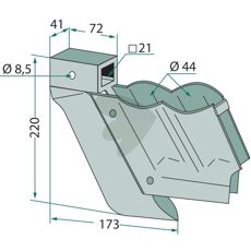 Dobbelt såskær for mere effektiv såning, giver bedre dækning og resultater.
