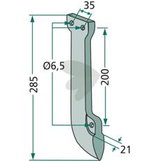 Fiona såskær med mål 21x285mm, fremragende til præcis såning.