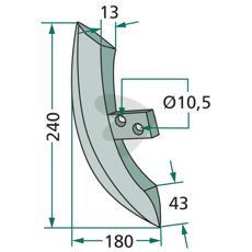 Lille såskær til Fiona, mål 13x240mm, perfekt til trange områder.