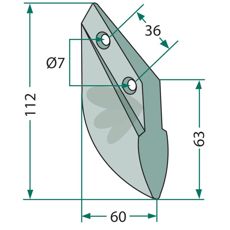 Lemken såskær, 110mm, beregnet til præcisionssåning i forskellige jordforhold.