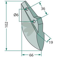 Såskær Lemken med 88 mm hul, perfekt til præcise såresultater.