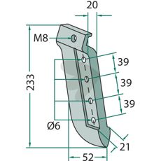 Såskær Isaria 21X233mm, designet til flere typer frø.