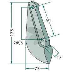 Kuhn (Nodet) såskær 17X175mm, optimalt til alsidig anvendelse.