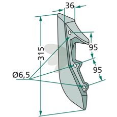 Kuhn såskær til majs, BLA0091D, til specifikke såbehov.