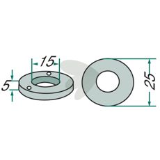 Fjederbrik af høj kvalitet til RD med M14 gevind.