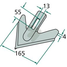 Afskrabersæt til RD, komplet med skruer og møtrikker for nem installation.