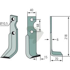 Jordfræserklinge Benassi S.308, designet til effektiv og hård jordbearbejdning.