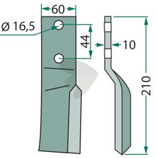 Breviglieri rotorkniv, designet til høj ydeevne inden for jordbearbejdning.