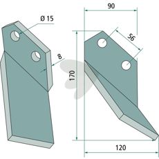 Rotorkniv Comeb på 56 mm, perfekt til optimering af dyrkningsprocessen.