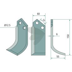 Fræsekniv Dondi c-c 31mm, perfekt til effektiv jordbearbejdning.