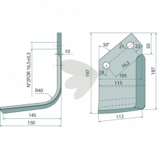 Jordfræserkniv Howard / Kongskilde